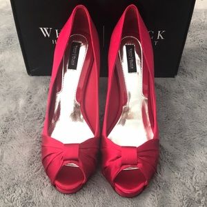 Brand New Red Satin Heels